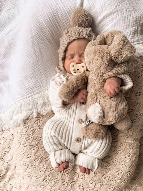 Classic Knit Hoodie Romper - By Little B's Nursery