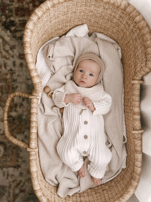 Classic Knit Hoodie Romper - By Little B's Nursery