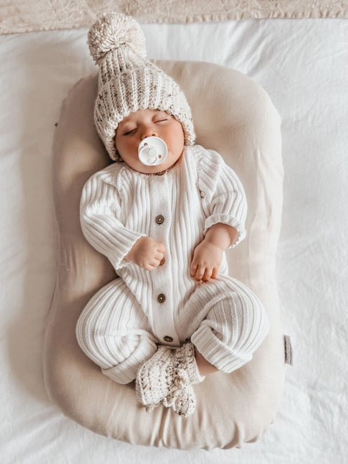 Classic Knit Hoodie Romper - By Little B's Nursery