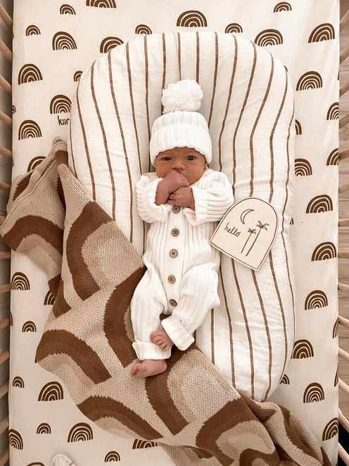 Classic Knit Hoodie Romper - By Little B's Nursery
