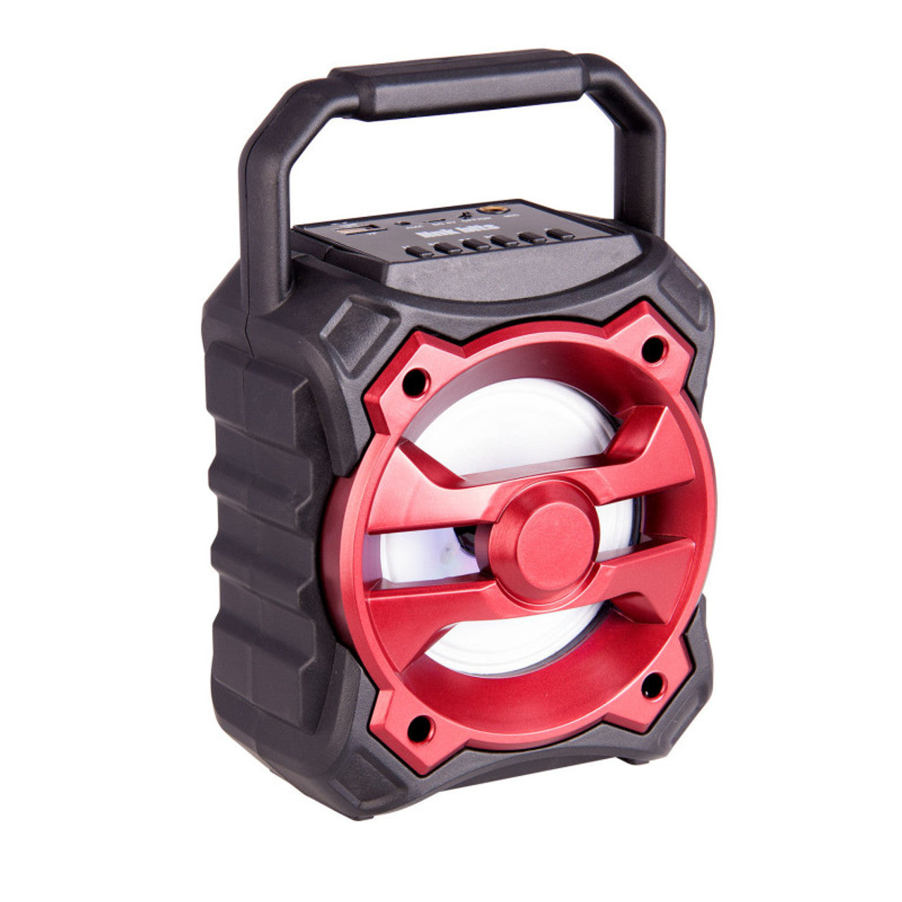 Portable Red Bluetooth Speaker with FM Radio & USB - By Laser