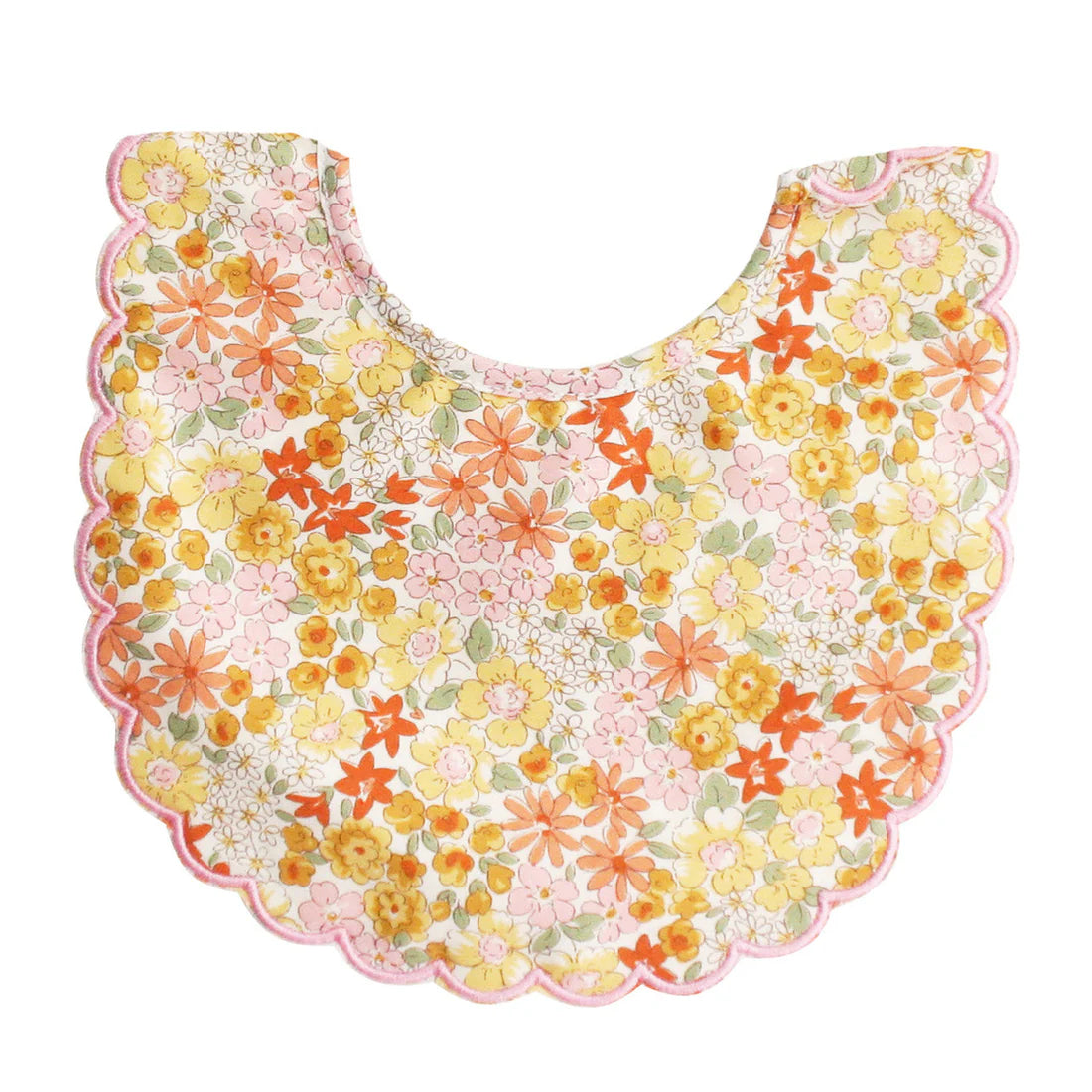 Scallop Edge Bib Sweet Marigold- By Alimrose