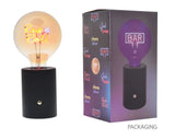 LED Text Oversize Lightbulb Style Lamp Rock N Roll